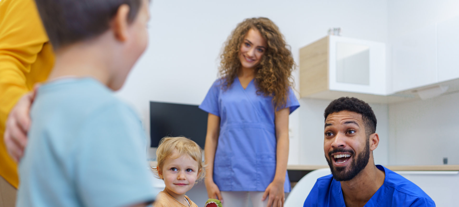 a doctor and a kids patient